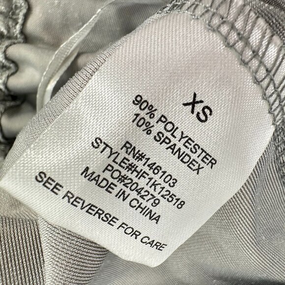 NEW! Hippie Rose Satin Ruched Top Silver Shiny Adjustable Straps XS Stretch Poly - Picture 6 of 15